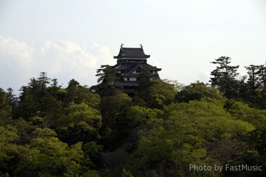明々庵から望む松江城